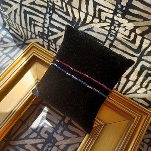 Hand braided rope with 925 sterling silver bracelet